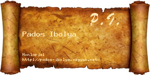 Pados Ibolya névjegykártya